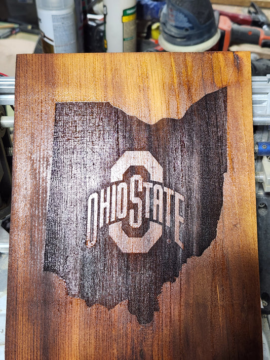 LASER BURNED OHIO STATE