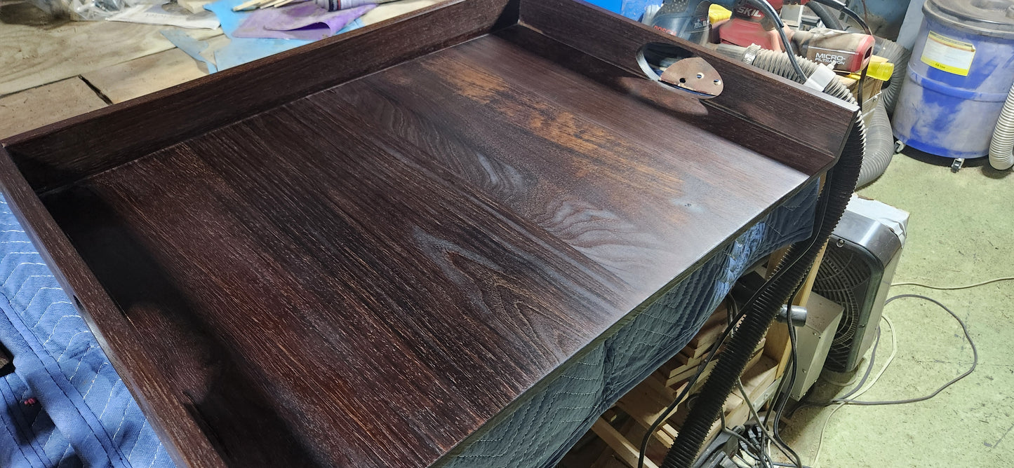 WALNUT STOVE COVER